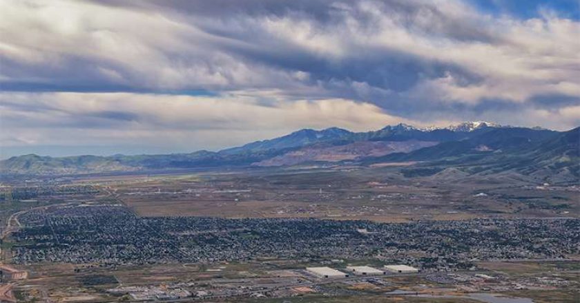 Great Salt Lake Utah Aerial view